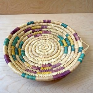 Wicker tribal style  Wall Basket
